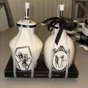 Rae Dunn Disney Nightmare Before Christmas Oil and Vinegar Cruet Set
